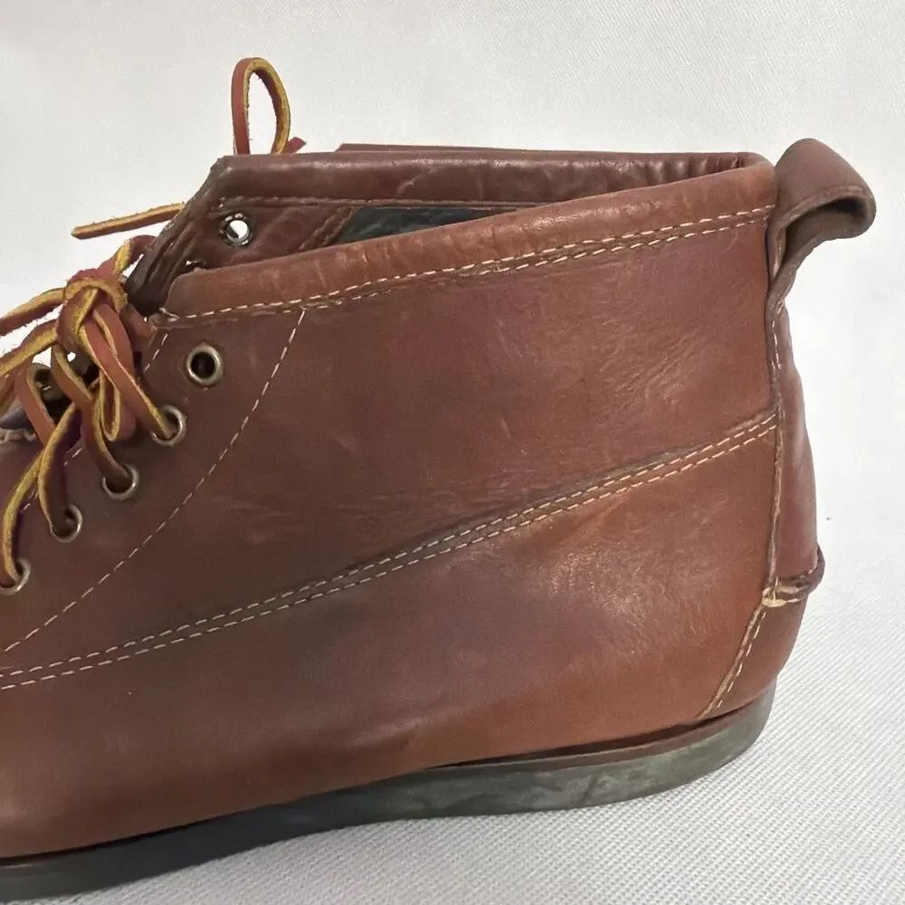 L.L. Bean Signature Brown Leather Jackman Ranger Moc Chukka Boots Mens 11.5